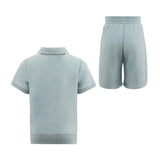 Powder Blue Super Soft Polo Set