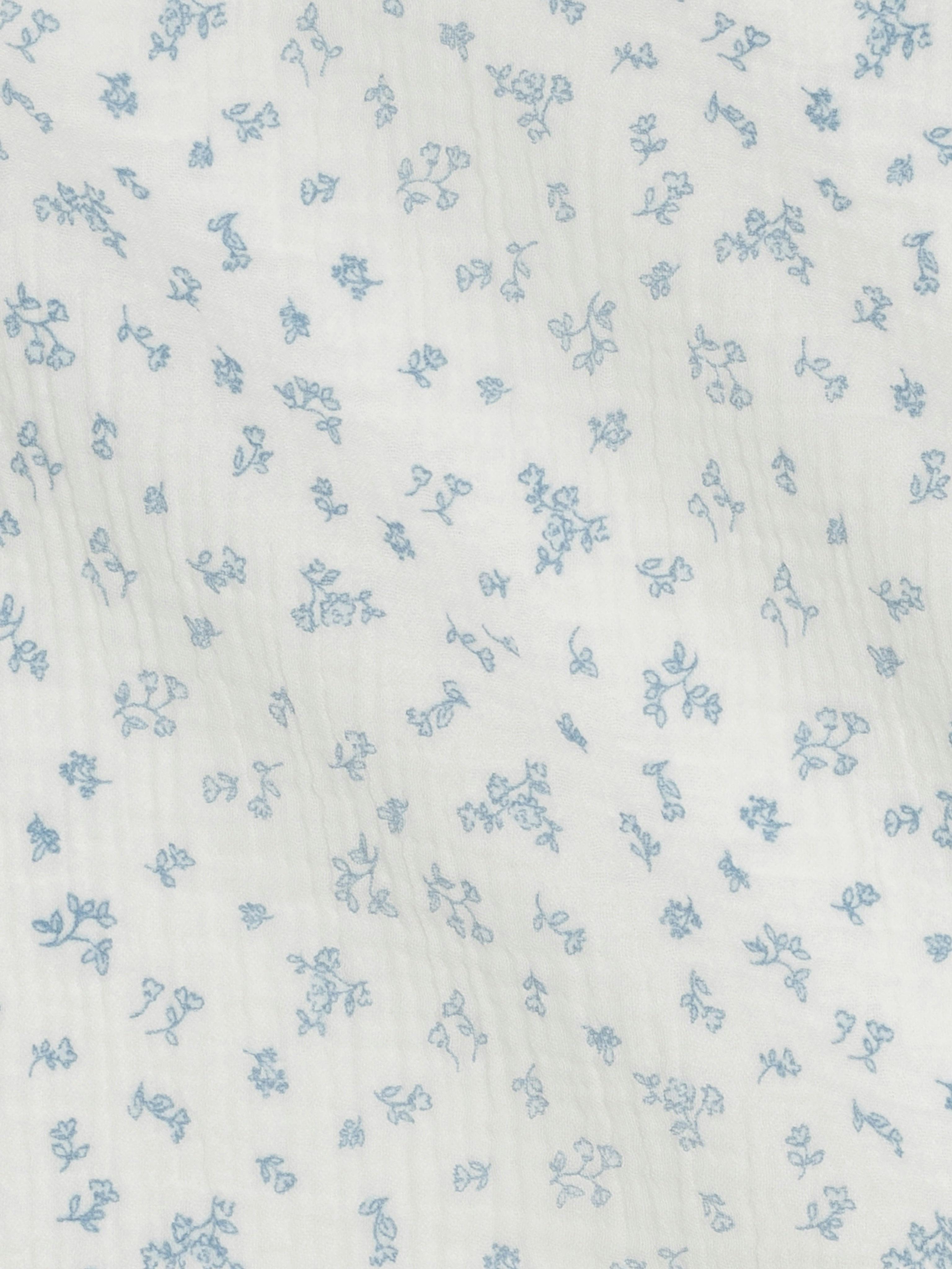 Muslin Swaddle Blanket - Rosebay Floral / Coconut + Sea