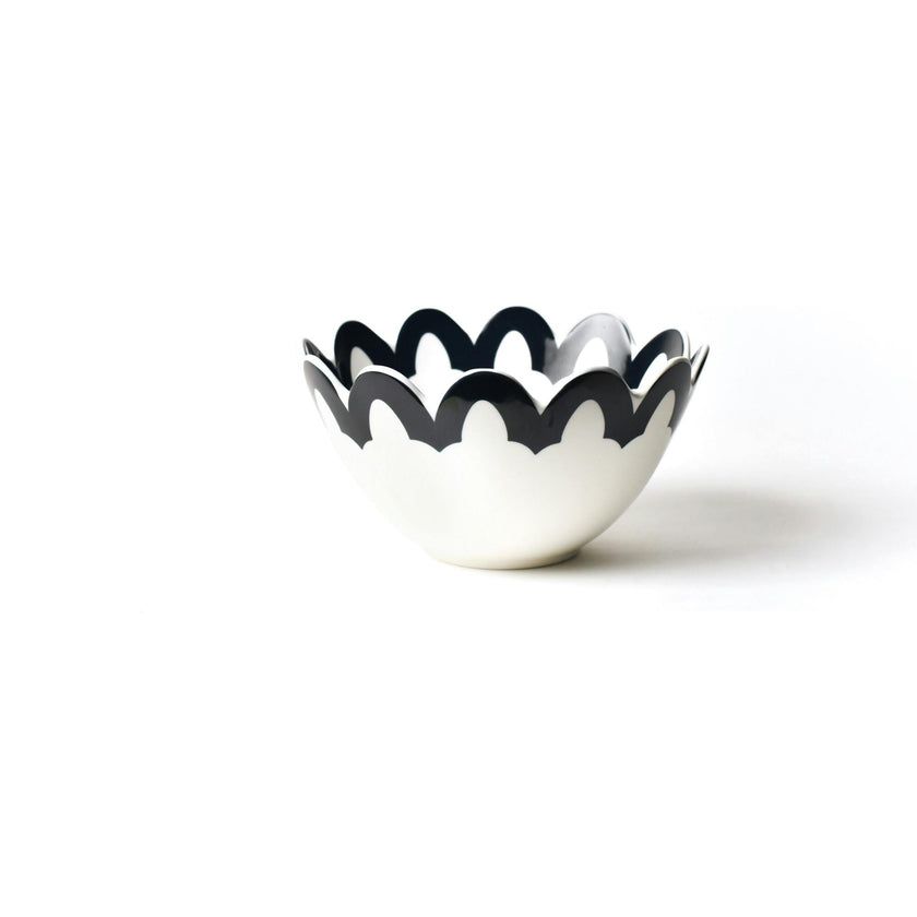 Black Arabesque Scallop 9 Bowl