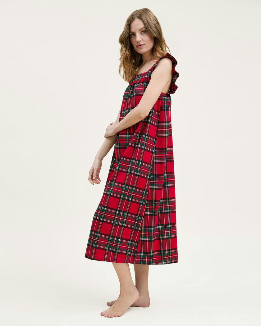 Women's Brushed Twill Clara Nightgown in Imperial Tartan