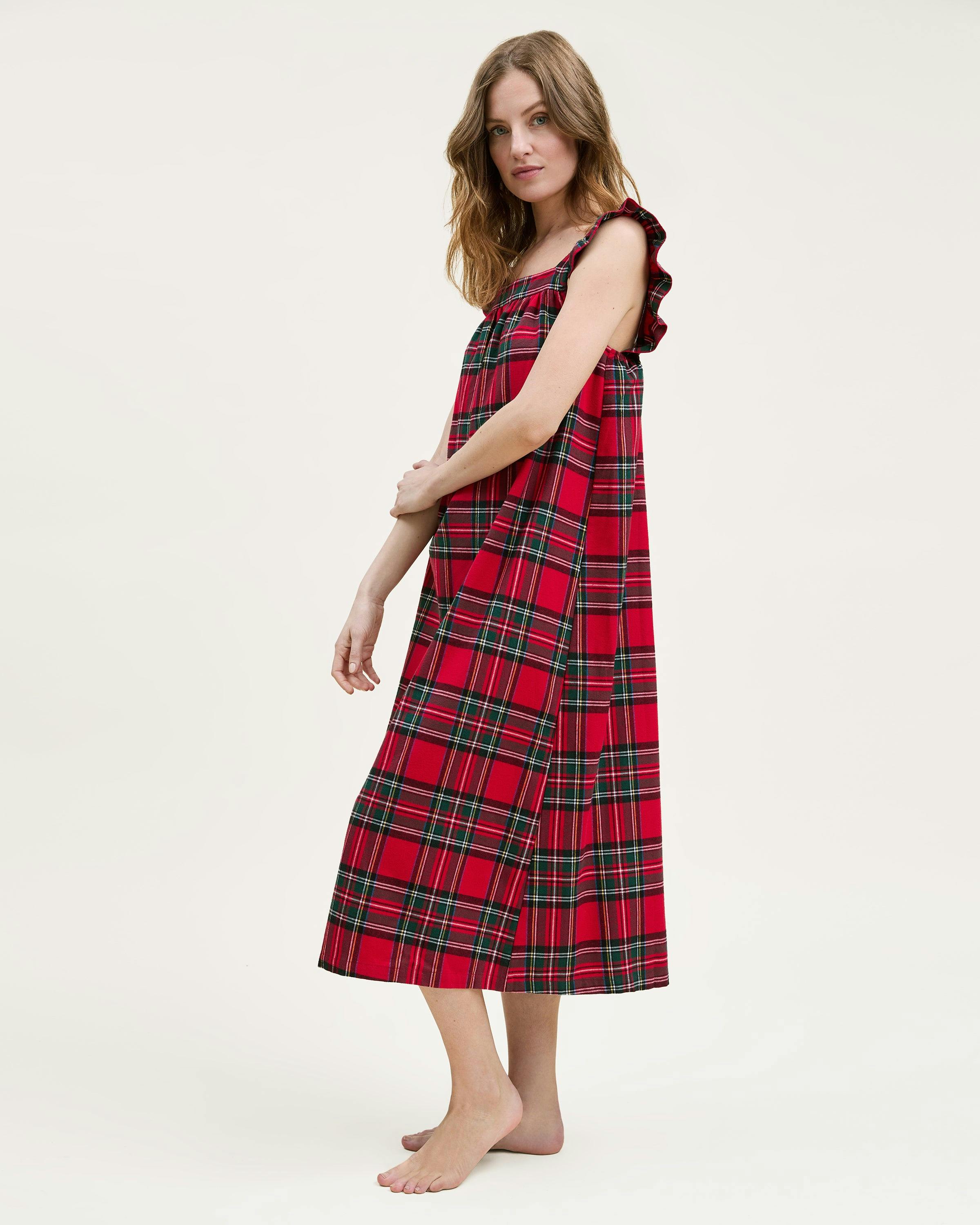 Women's Brushed Twill Clara Nightgown in Imperial Tartan