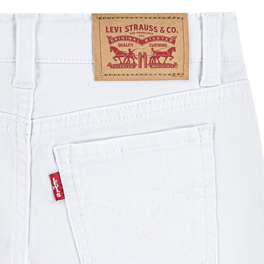 White Soft Denim Kids Shorts