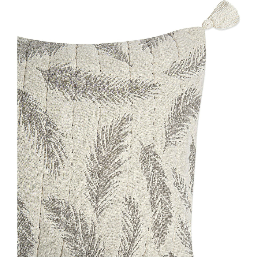 Jacquard Pillow Grey Feather