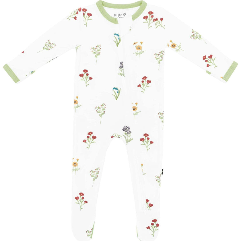 Zippered Footie, Wildflower