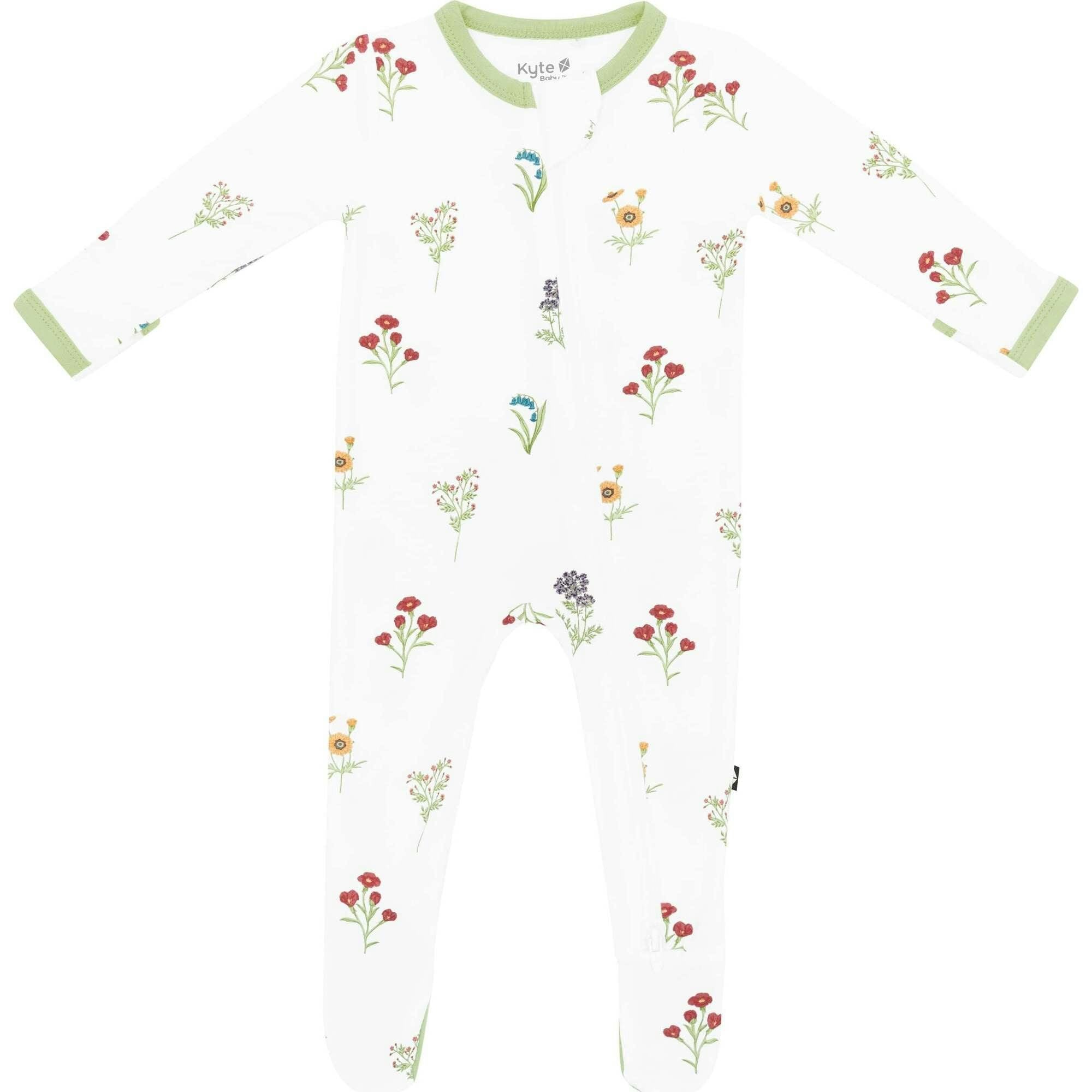 Zippered Footie, Wildflower