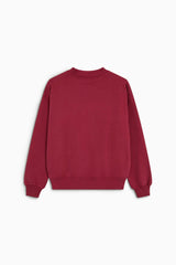 TNS Logo Rib Collar Woman Sweatshirt Rumba Red