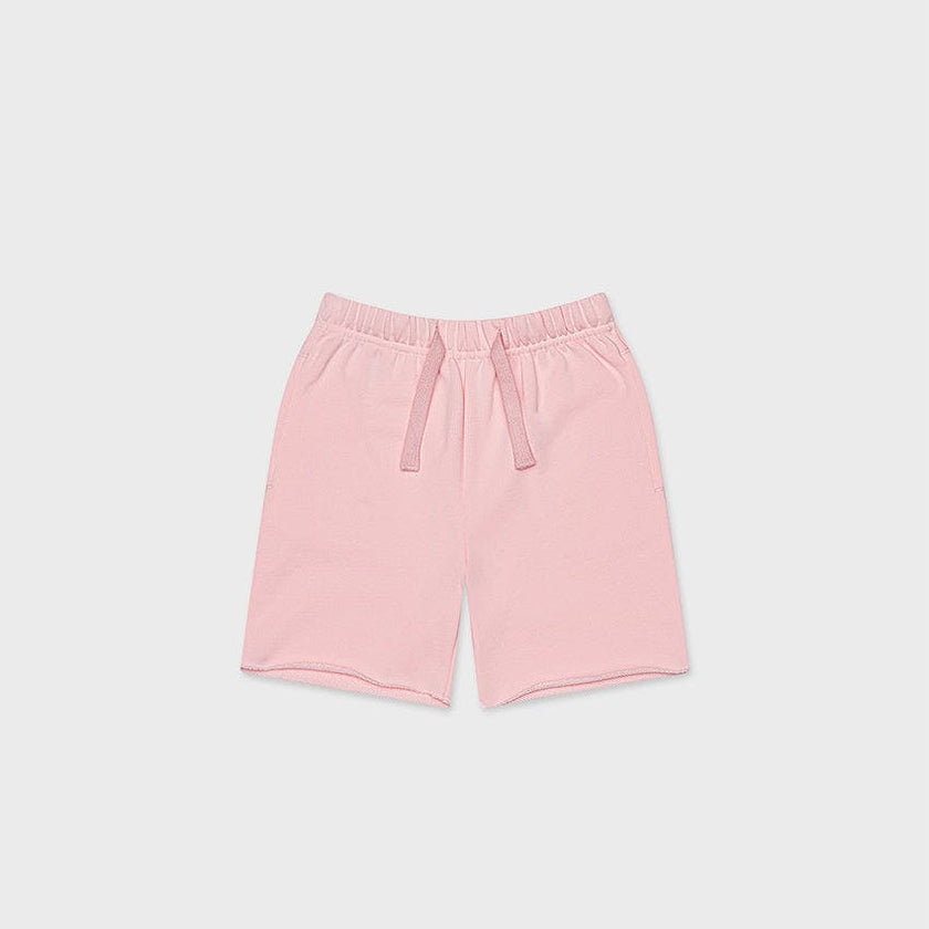 Cotton Sweat Short With Raw Hem