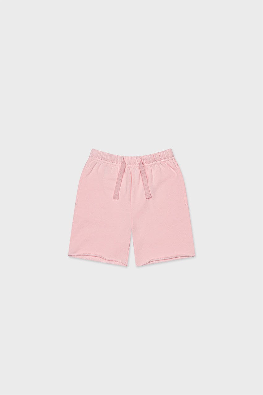 Cotton Sweat Short With Raw Hem