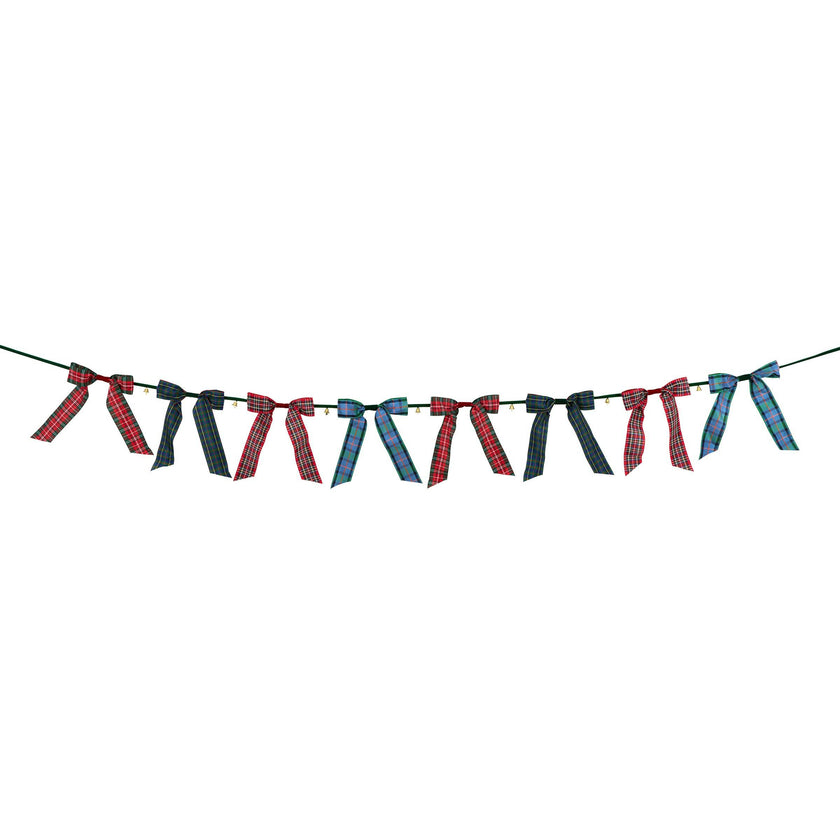 Plaid Bow Bell Garland