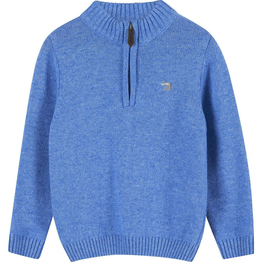 Calum Half-Zip Sweater in Sky Blue