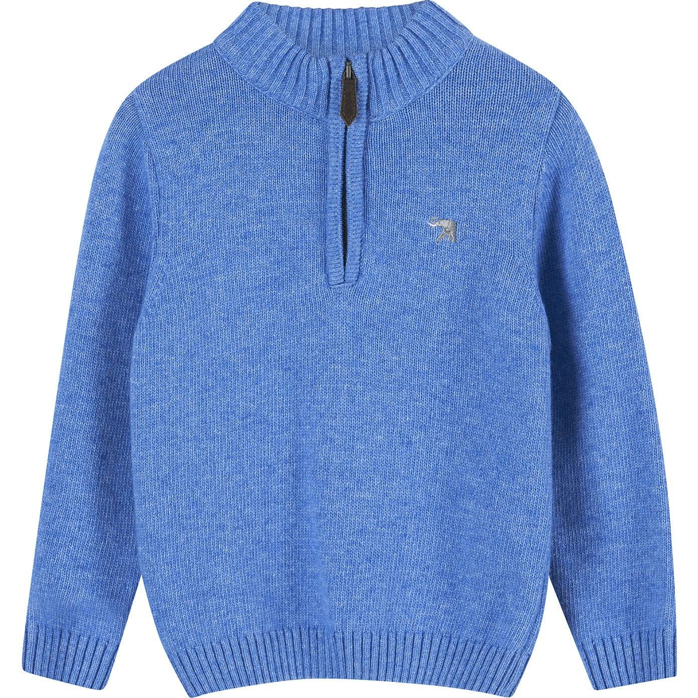 Calum Half-Zip Sweater in Sky Blue