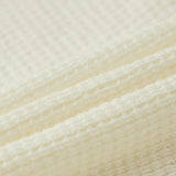 Cream Waffle Zipper Footed Romper