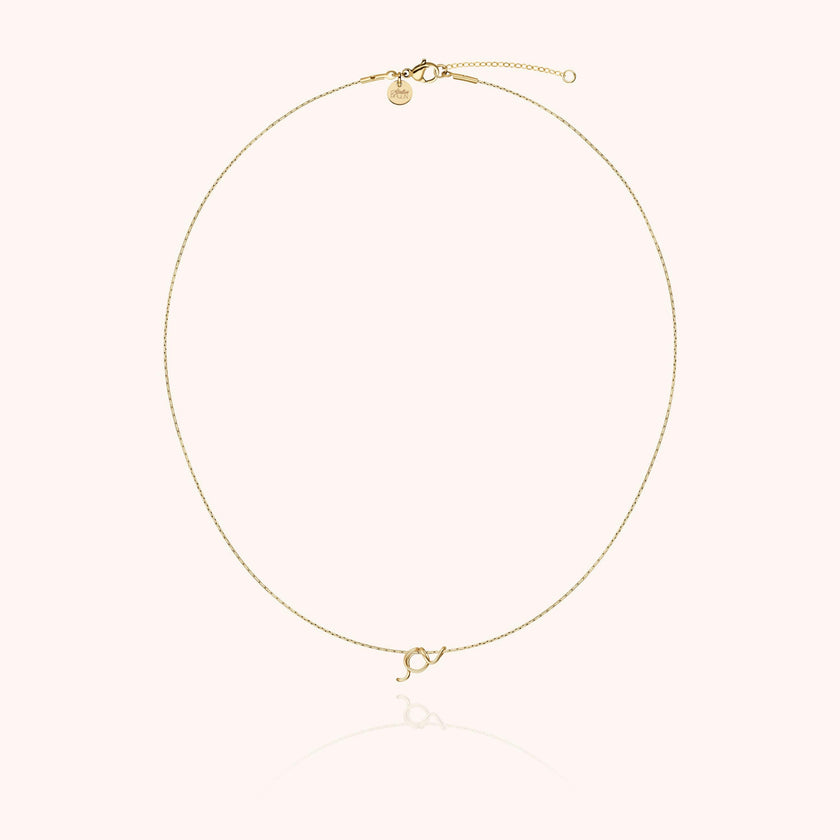 Initial Necklace, 14k Yellow Gold Filled