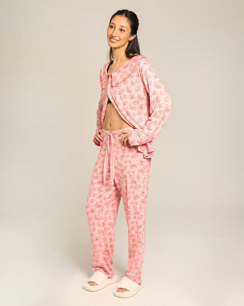 Blush Ruffle Pajama Bottom