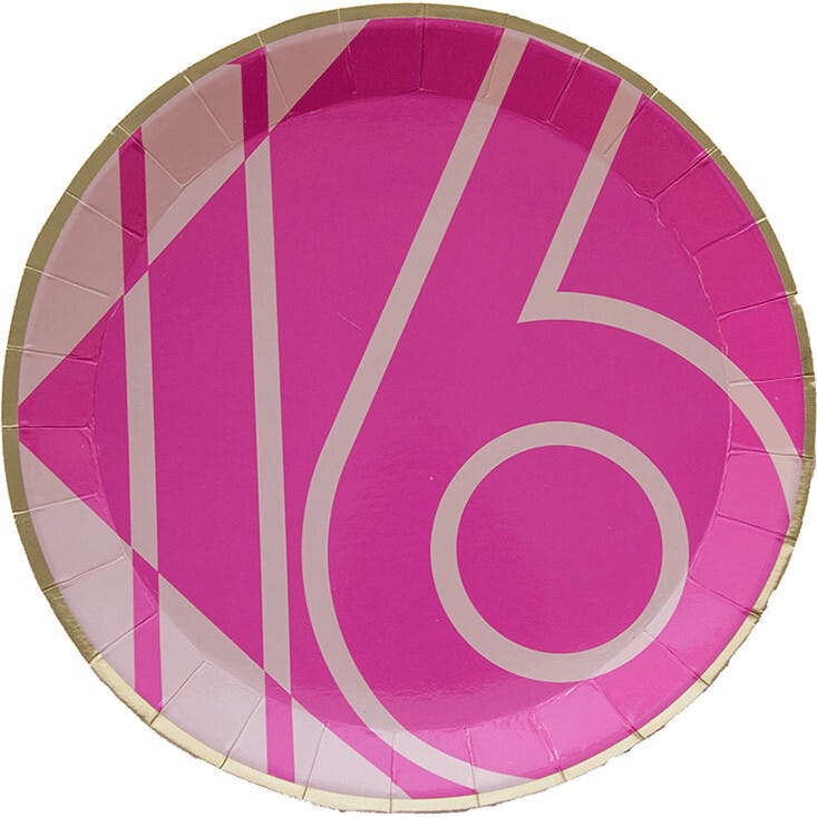 Milestone Sweet 16 Dessert Plates