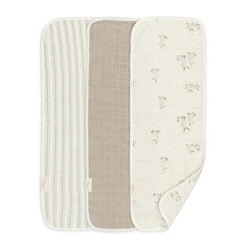 Avery Bunny Organic Cotton Burp Cloth (Set of 3)