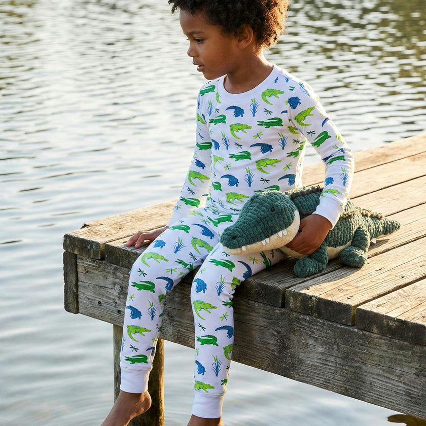The Organic Long Sleeve Pajama Set [Later Gator]
