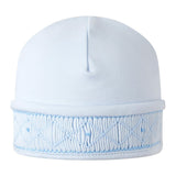 Blue Pima Smocked Hat