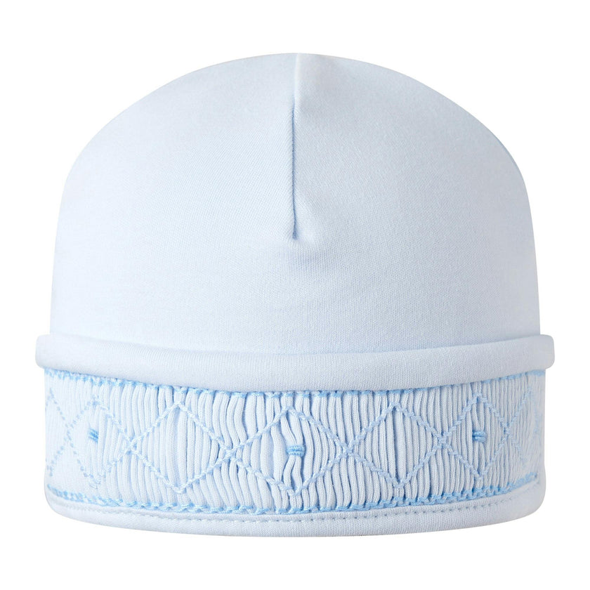 Blue Pima Smocked Hat