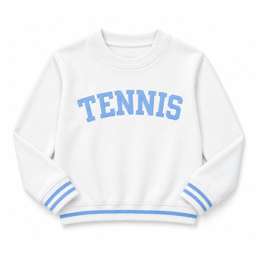 White Tennis Signature Crew Sweatshirt