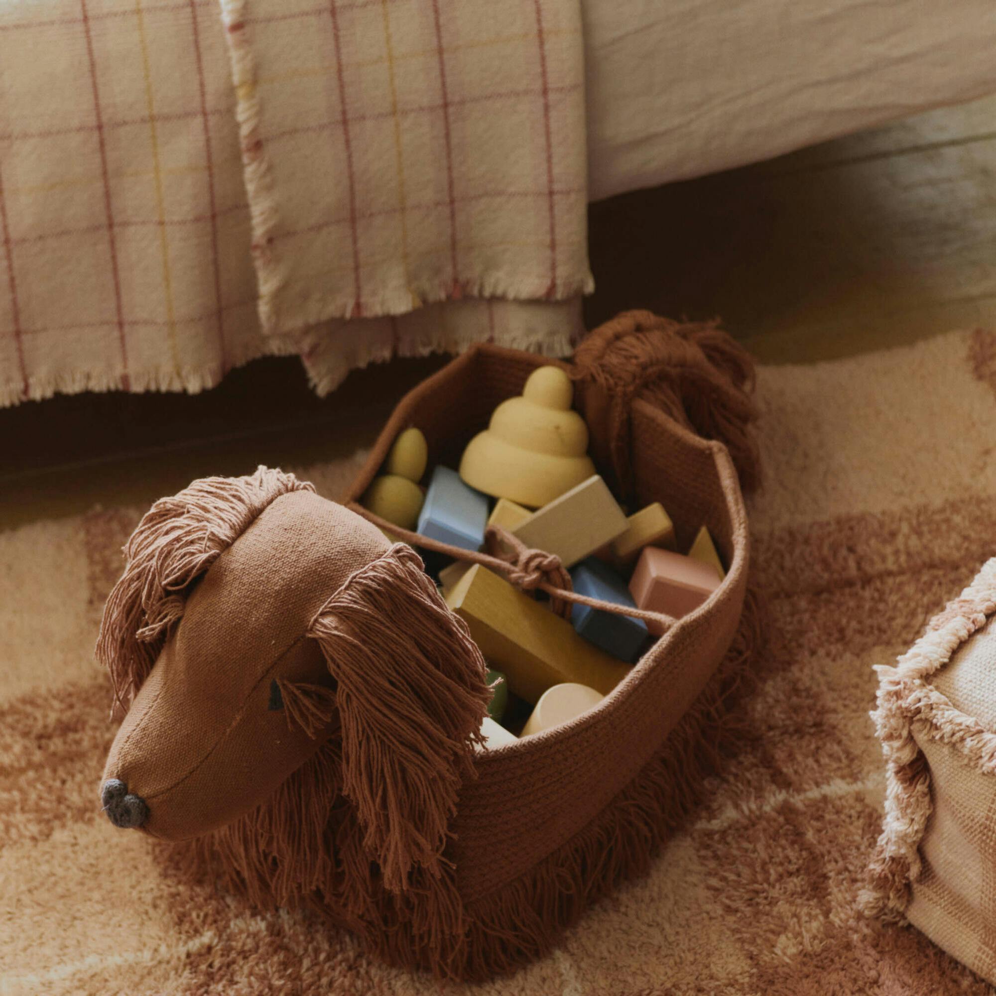 Handloom Kid Bed Thrwo Tartan Rose