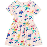 Short Sleeve Twirl Dress, Pink