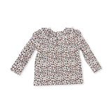 Leopard Rib - Long Sleeve Ruffle Top and Pant