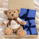 New Baby Personalised Teddy and Smythson Keepsake Gift Set