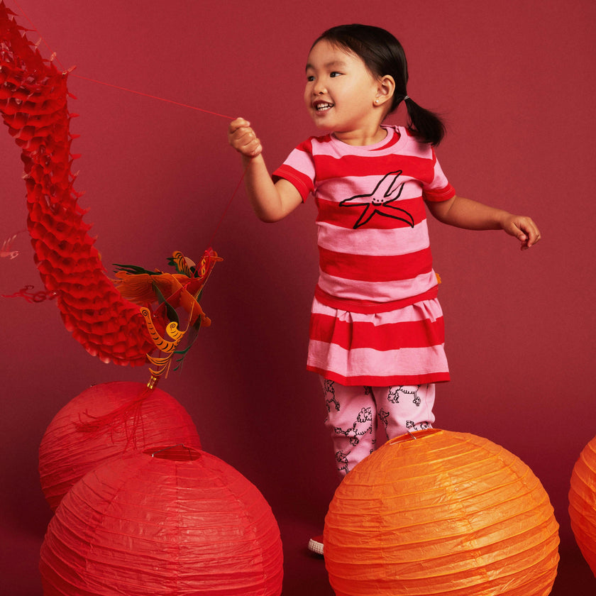 Recycled Cotton Stripes Kid Tank Dress