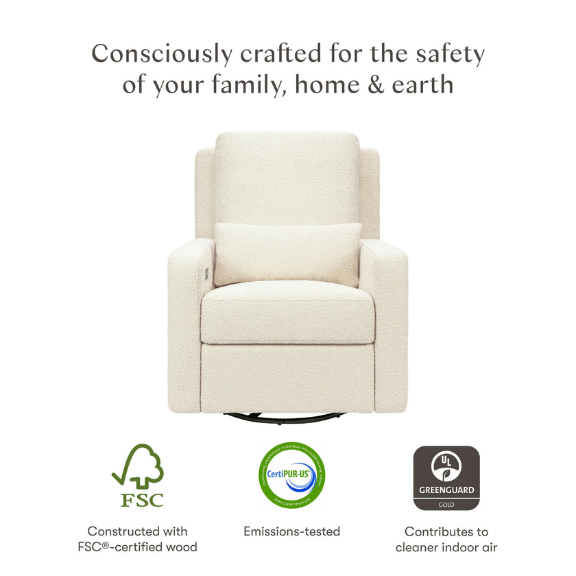 Babyletto Sigi Electronic Recliner and Swivel Glider with USB port