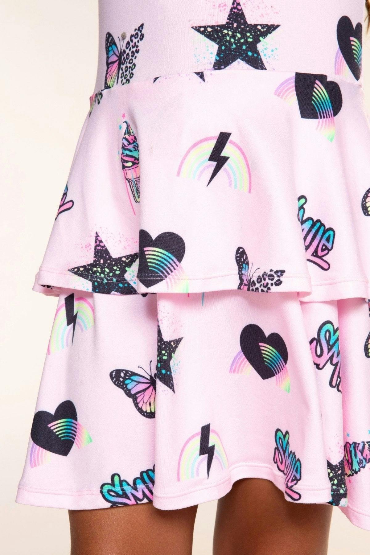 Simply Soft Long Sleeve Ruffle Skirt Dress
