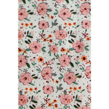 Rosebud Scatter Timeless Floral Ruffle Zipper Pouch