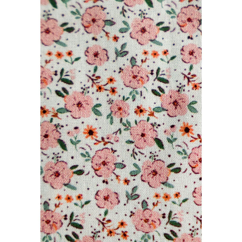Rosebud Scatter Timeless Floral Ruffle Zipper Pouch