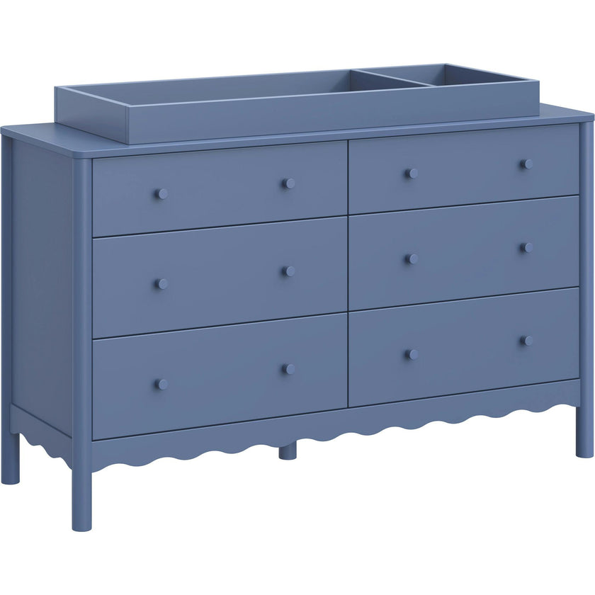 Swell 6-Drawer Assembled Dresser in Cove Blue