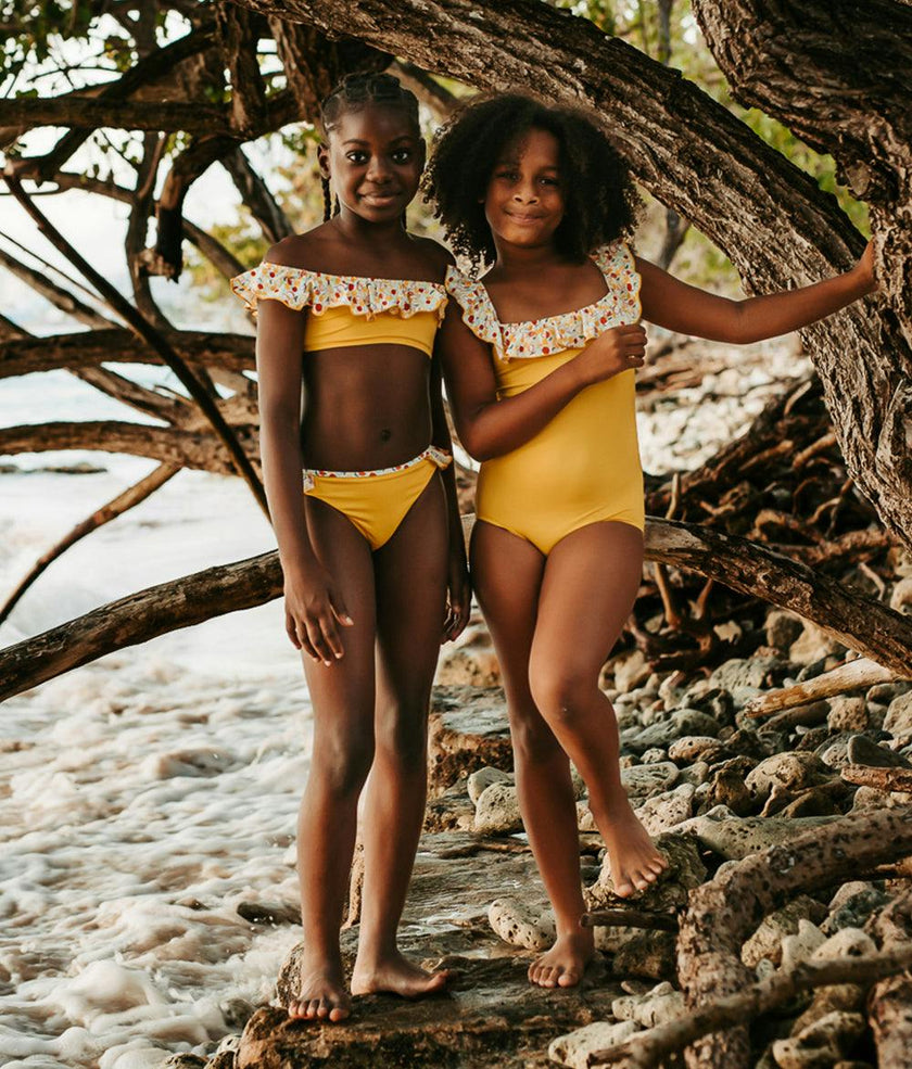 Elisa Bikini Sicilian Yellow And Lemon Print