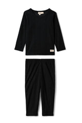 Cable Textured Velour Top and Pants Two Piece Set