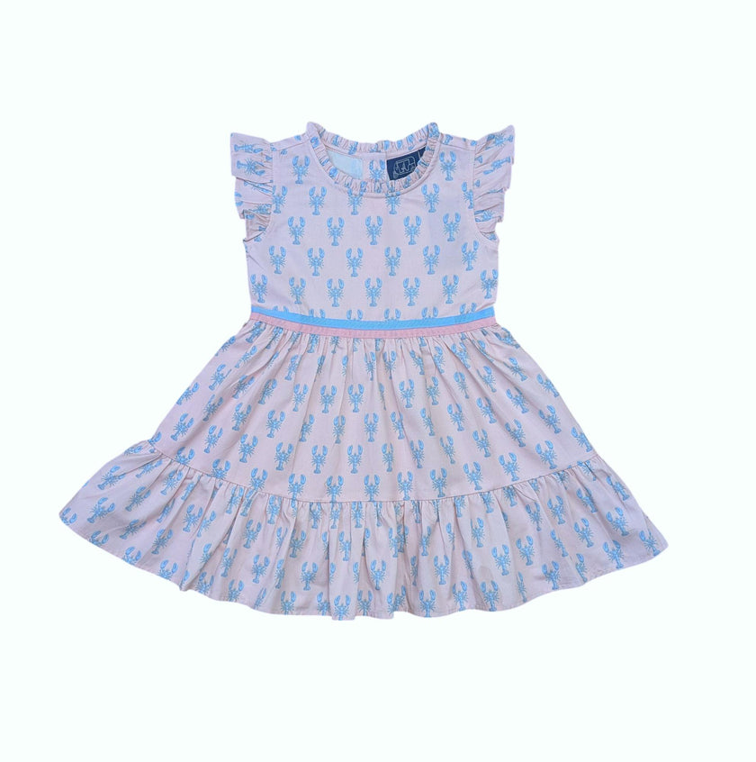 Pastel Pincers Ruffle Dress
