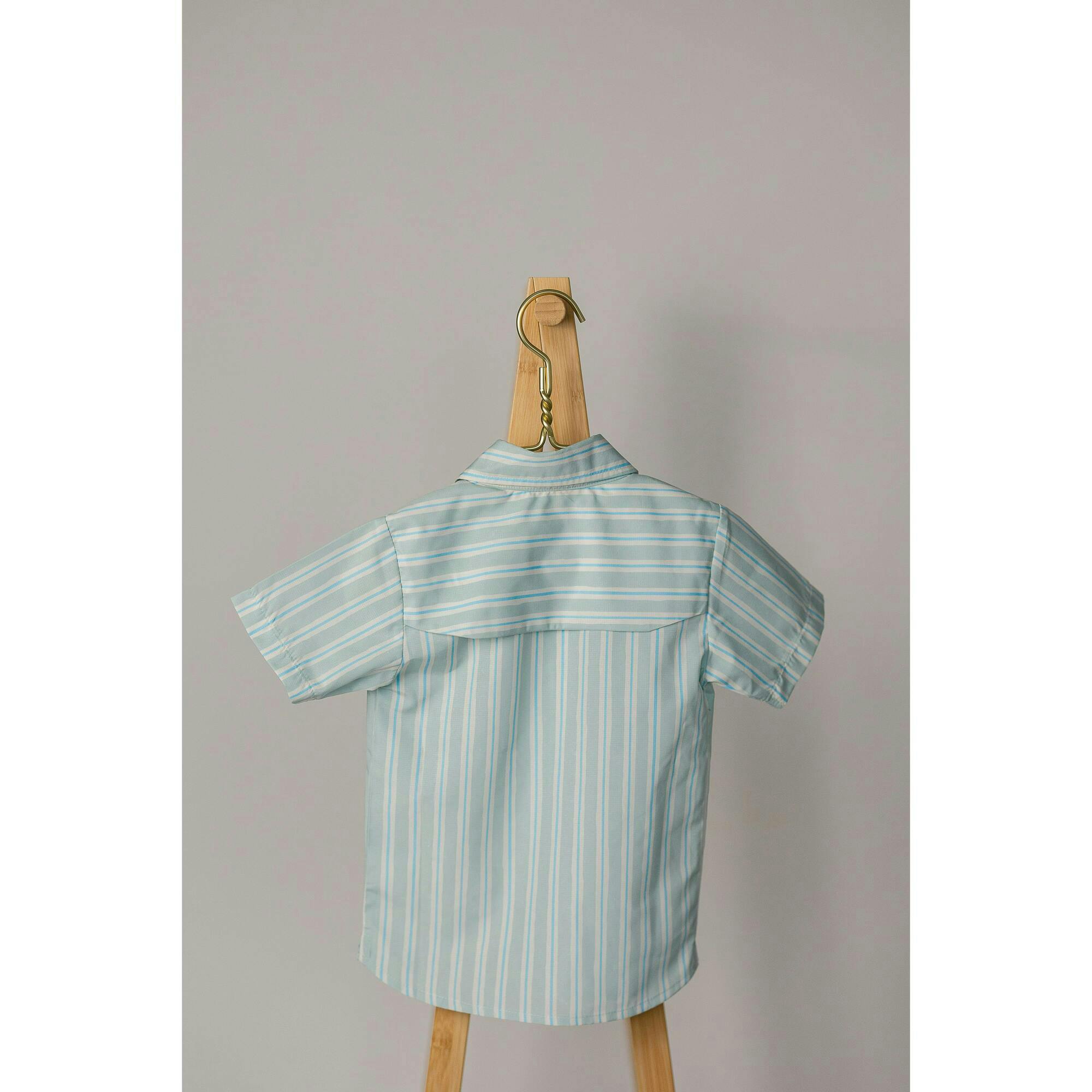 Sporting Shirt in Stripe In Blue Jay