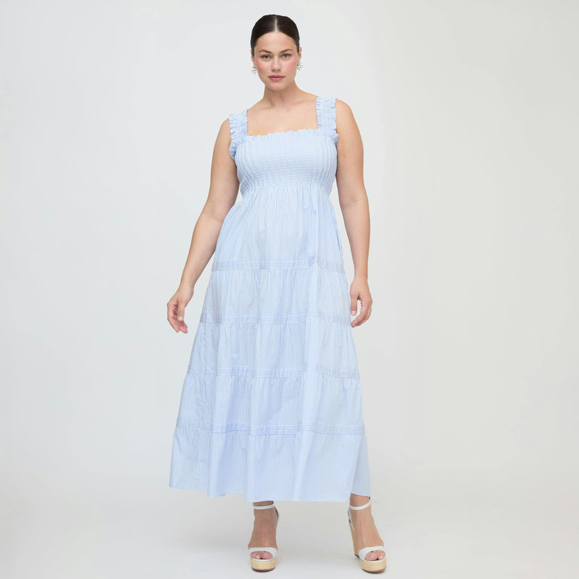 The Goldie Nap Dress - Blue/White Stripe