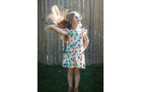 Ruffle Sleeve Dress in Veggies