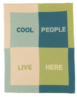 Cool People Live Here Knit Blanket