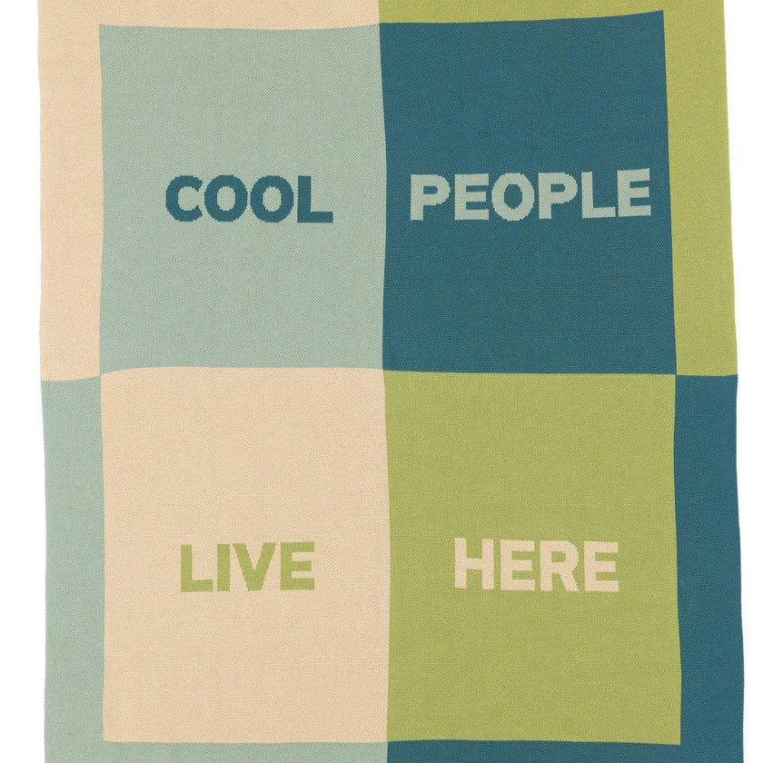 Cool People Live Here Knit Blanket