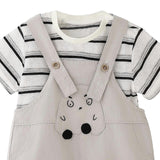 Beige Animal Overall Set