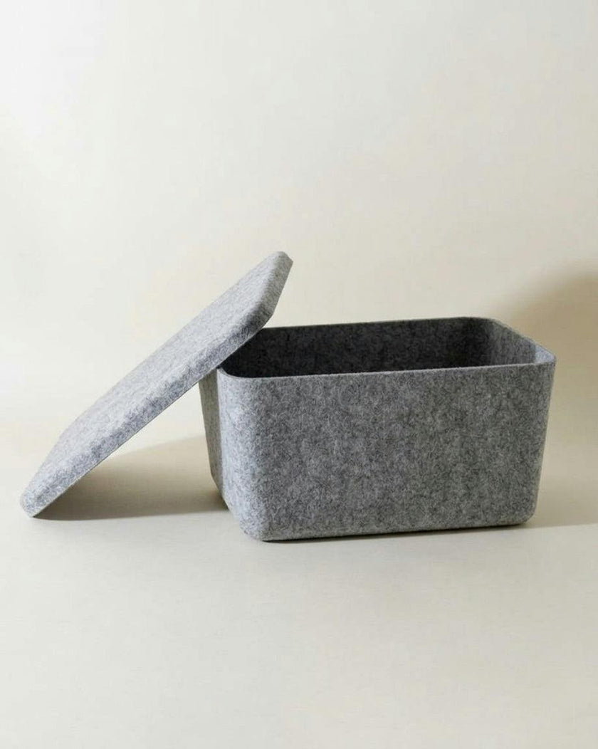 The Sculpted Bin - Wide with Lid