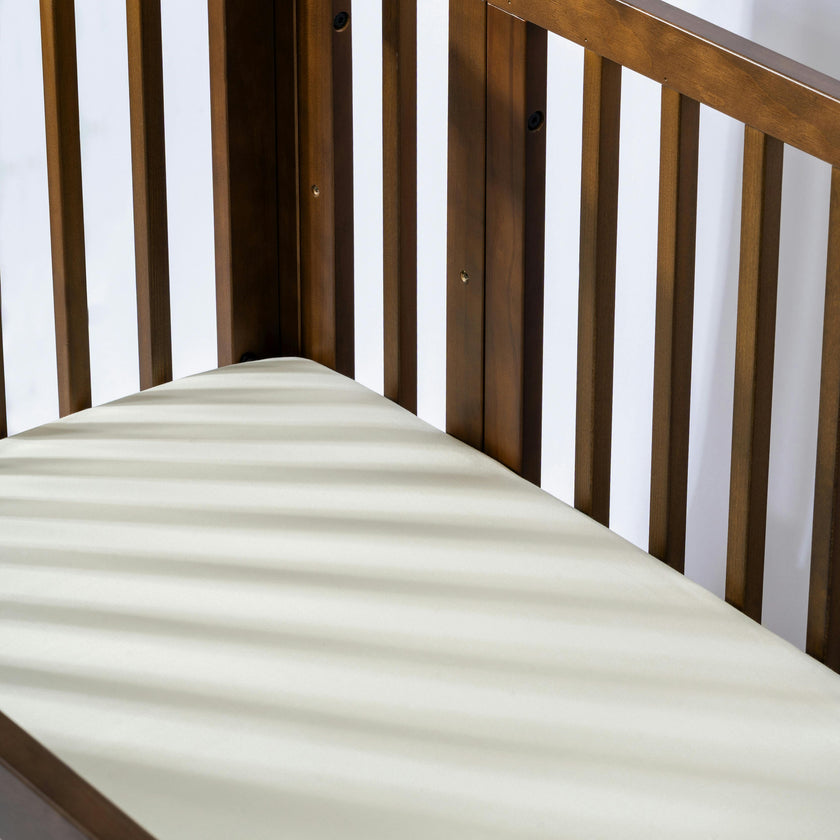 Crib Sheet in GOTS Certified Organic Brushed Cotton in Ivory