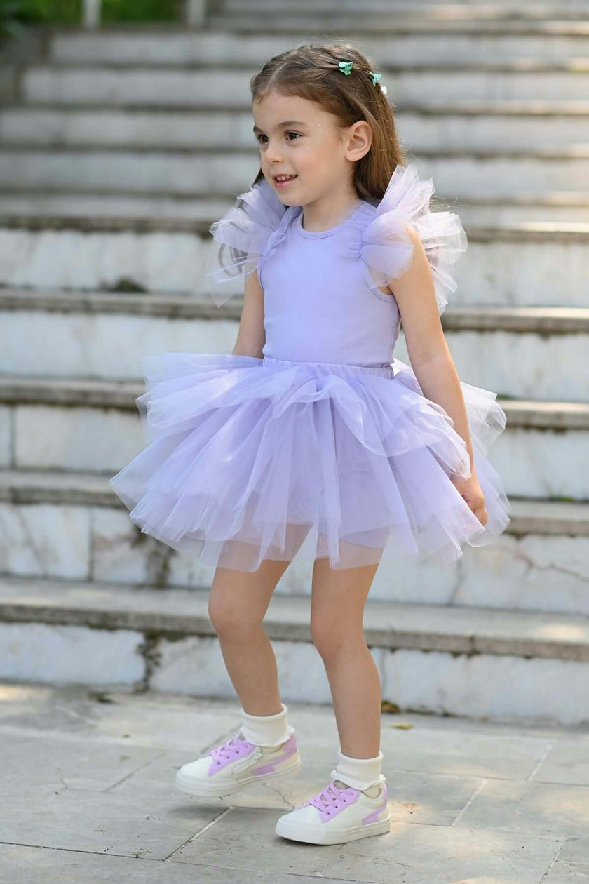 Purple Bloom Tutu Set