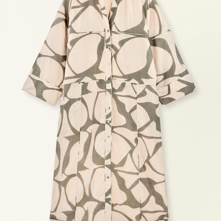 Malmo Dress in Putty Jurassic