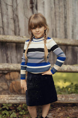 Velour Quilted Snap Front Skirt
