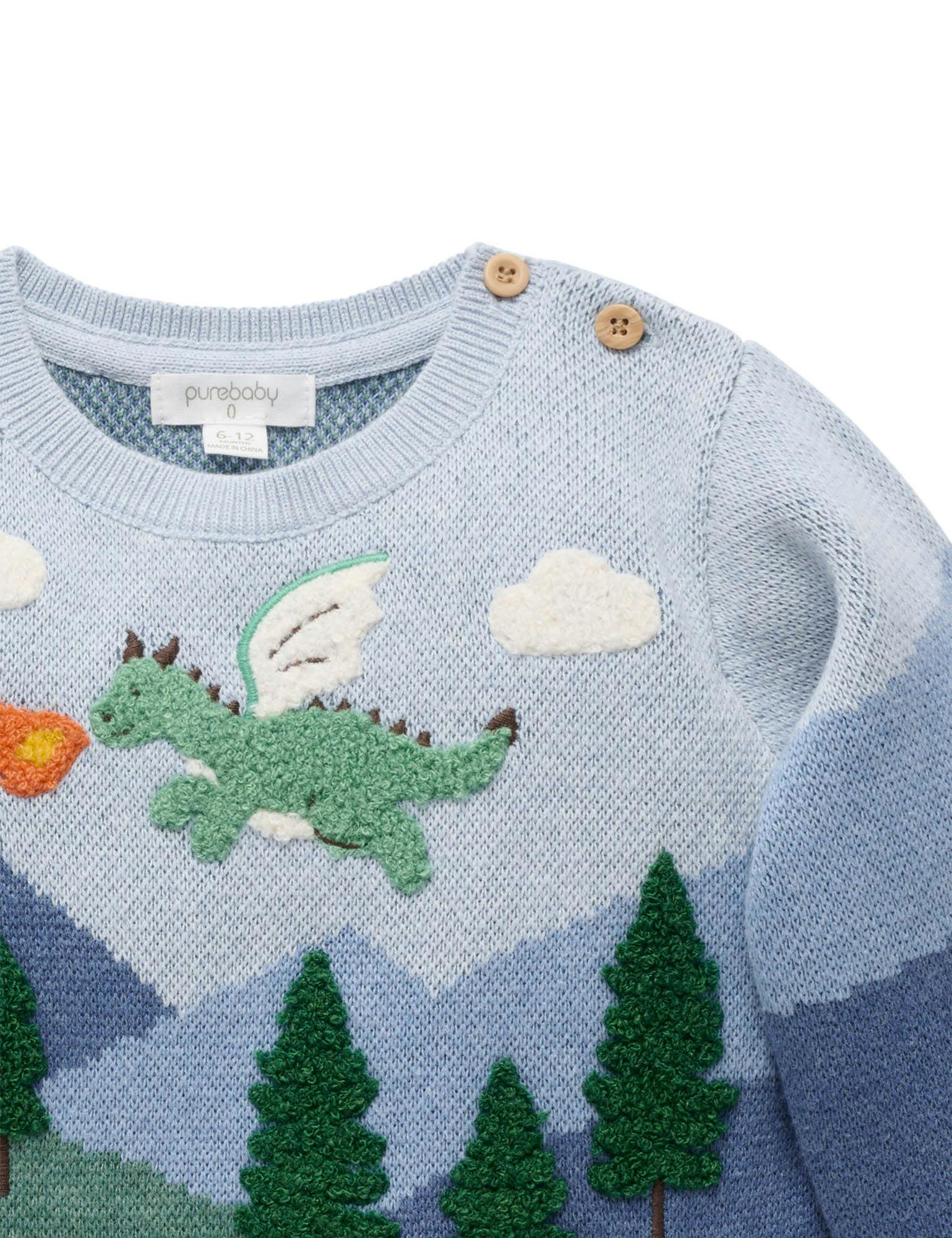 Dragon Mountain Jumper Dragon Jacquard