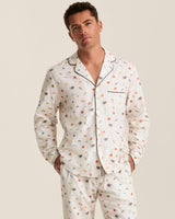 Men's Twill Pajama Set in Thanksgiving Traditions